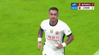 [进球视频] 这球在中超太超标😮！莱昂纳多华丽转身破门，海港3-2铜梁龙